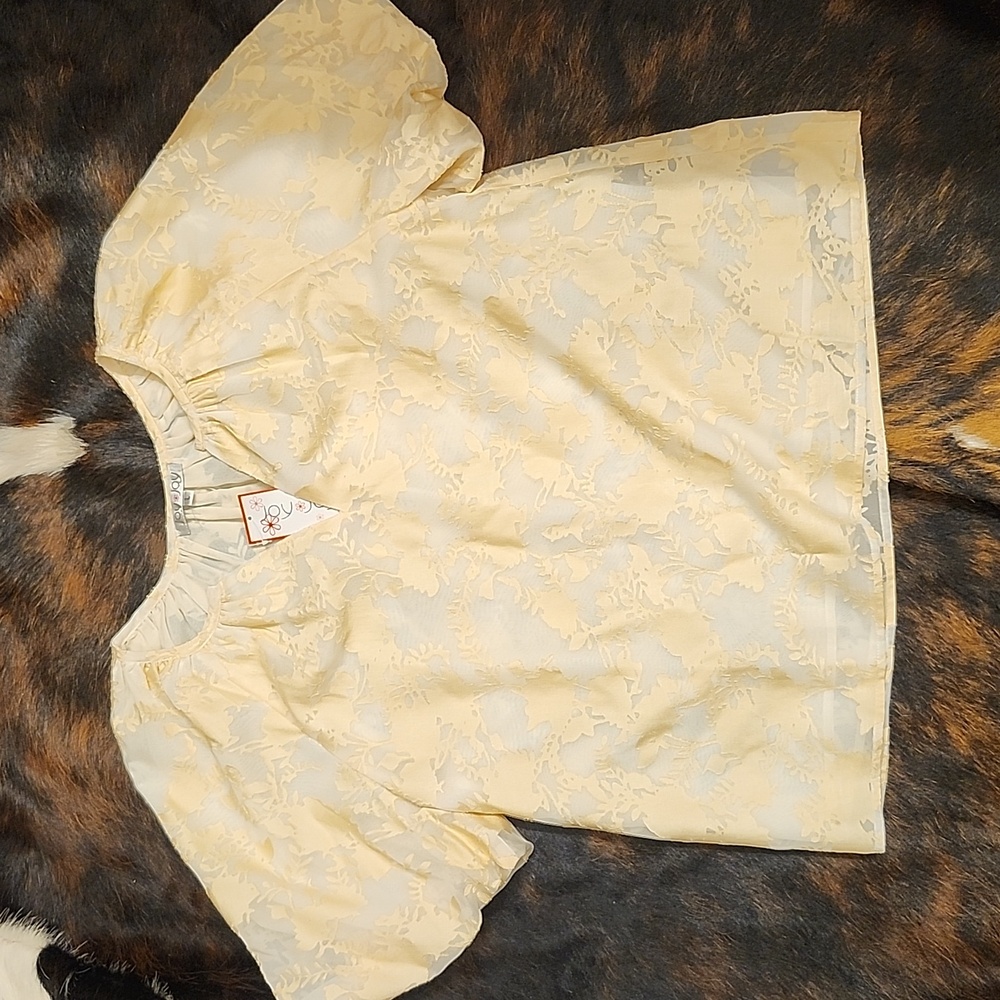 Joy Joy Yellow Floral Top